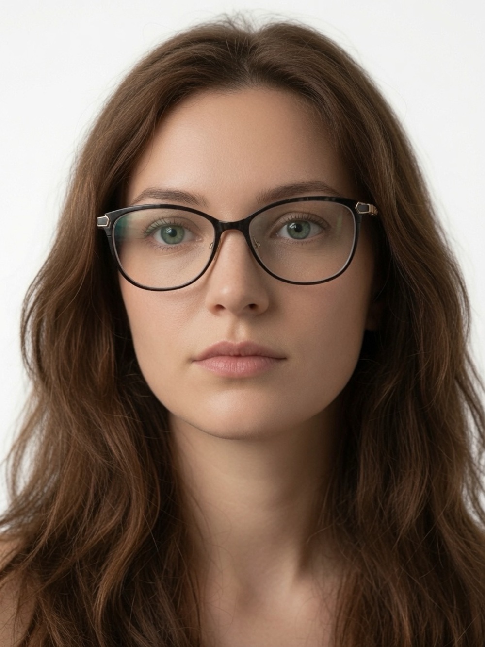 Fendi Black Women's Optical Frames with Subtle Gold Accents